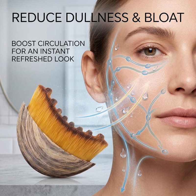 Lymphatic Drainage Face Brush - Professional Contour Massager for Anti-Puffiness & Sculpting | Boost Skincare Absorption
