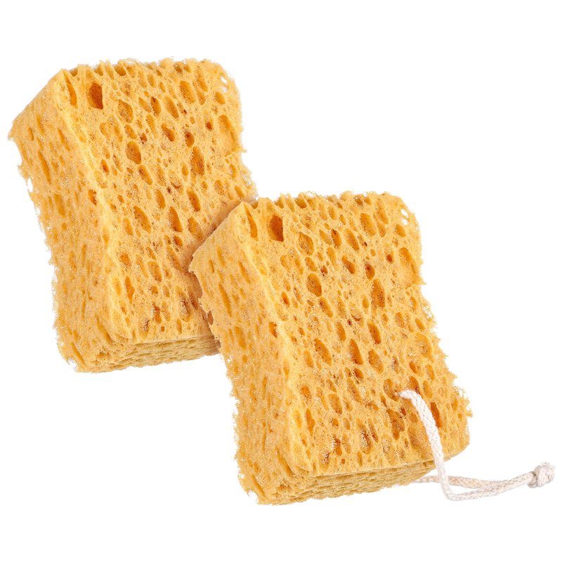 DOPENSPI 2PCS Bath Sponge, Larger Shower Sponges Natural Sponge Ultra Soft Exfoliating Shower Sponges Honeycomb Dense Foam for Women Men Sensitive Dry Skin