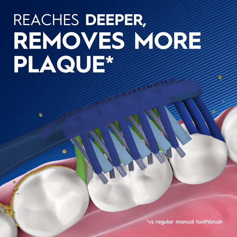 Oral-B Pro Clean Cross Action Toothbrushes, Deep Plaque Removal, 6 Count
