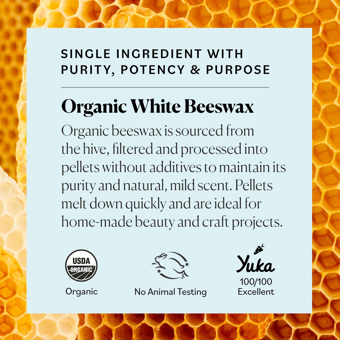 Sky Organics - Organic White Beeswax - DIY Home Essentials - Beauty, Skin Care, & Crafts - Candle Making Supplies - Make Lip Balm, Candles, Soap, Lotion, Cream, Body Butter - Mild Natural Scent, 16oz