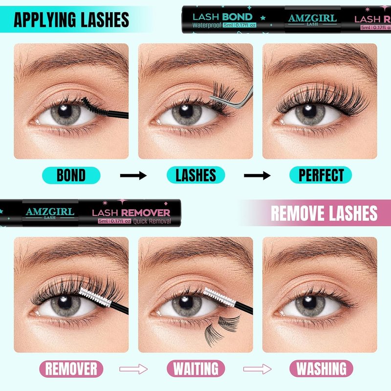 Skiennix Lash Bond & Remover - 2-in-1 Waterproof Adhesive for Cluster Lashes | Strong Hold, Fast Removal