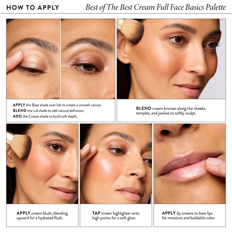 LAURA GELLER The Best of the Best Cream Full Face Palette | All-in-One Cream Face, Eye & Lip Palette | Blendable, Hydrating Makeup Made for Mature Skin