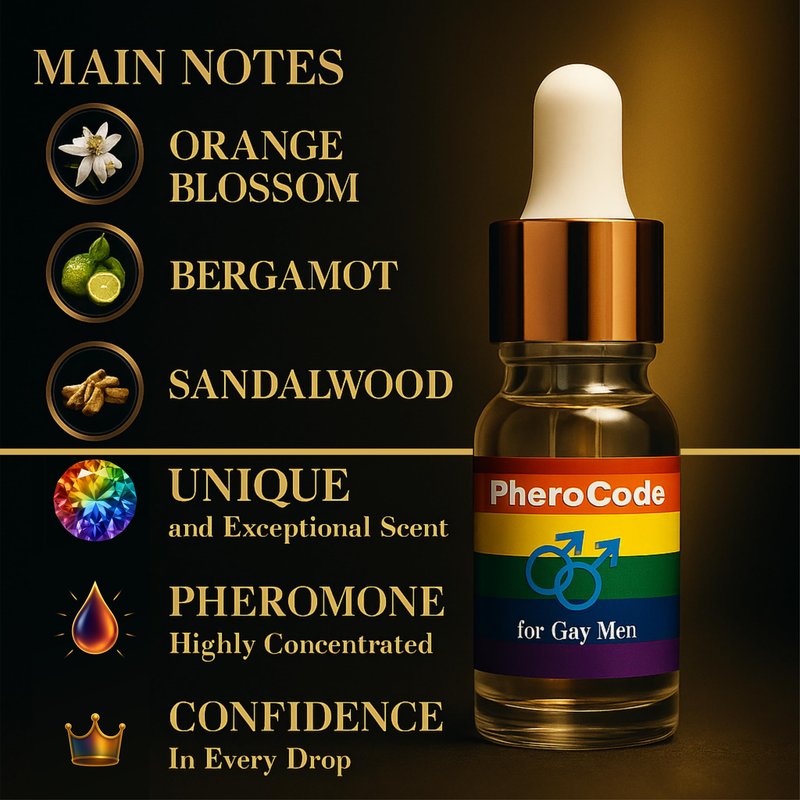 CopulinAndrone Gay Pheromone Cologne for Men Original 0.17 fl oz - 48-Hour Long Lasting Body Oil Crafted for Gay Men - Men's Cologne Perfume Pheromone Oil with Natural Orange Blossom and Sandalwood