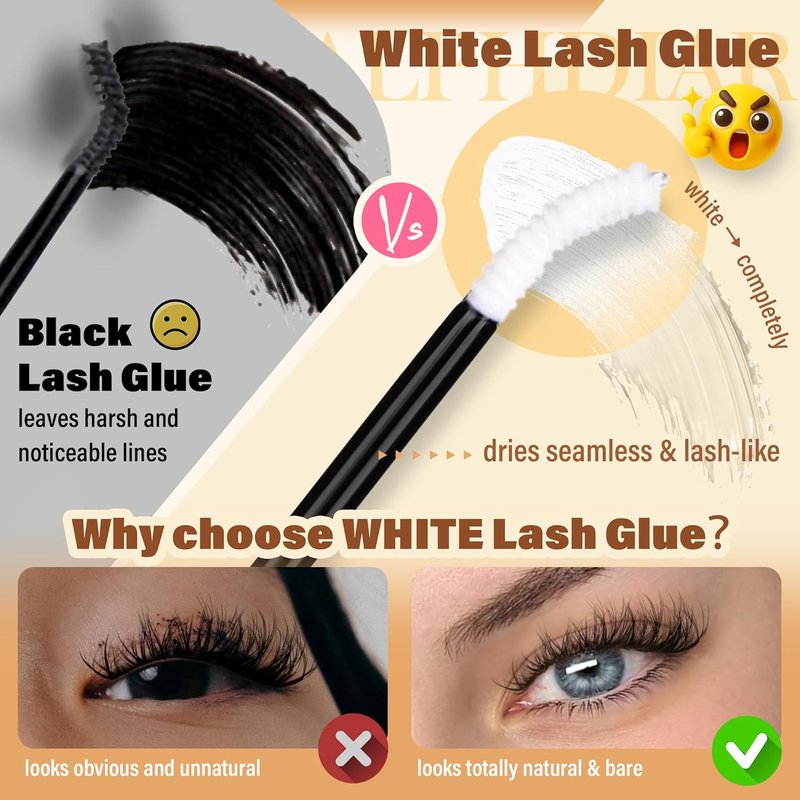 Fluffy Spider Lash Clusters Kit - Natural 10-16MM Eyelash Extensions | DIY Wispy Lash Clusters with Glue & Tweezers