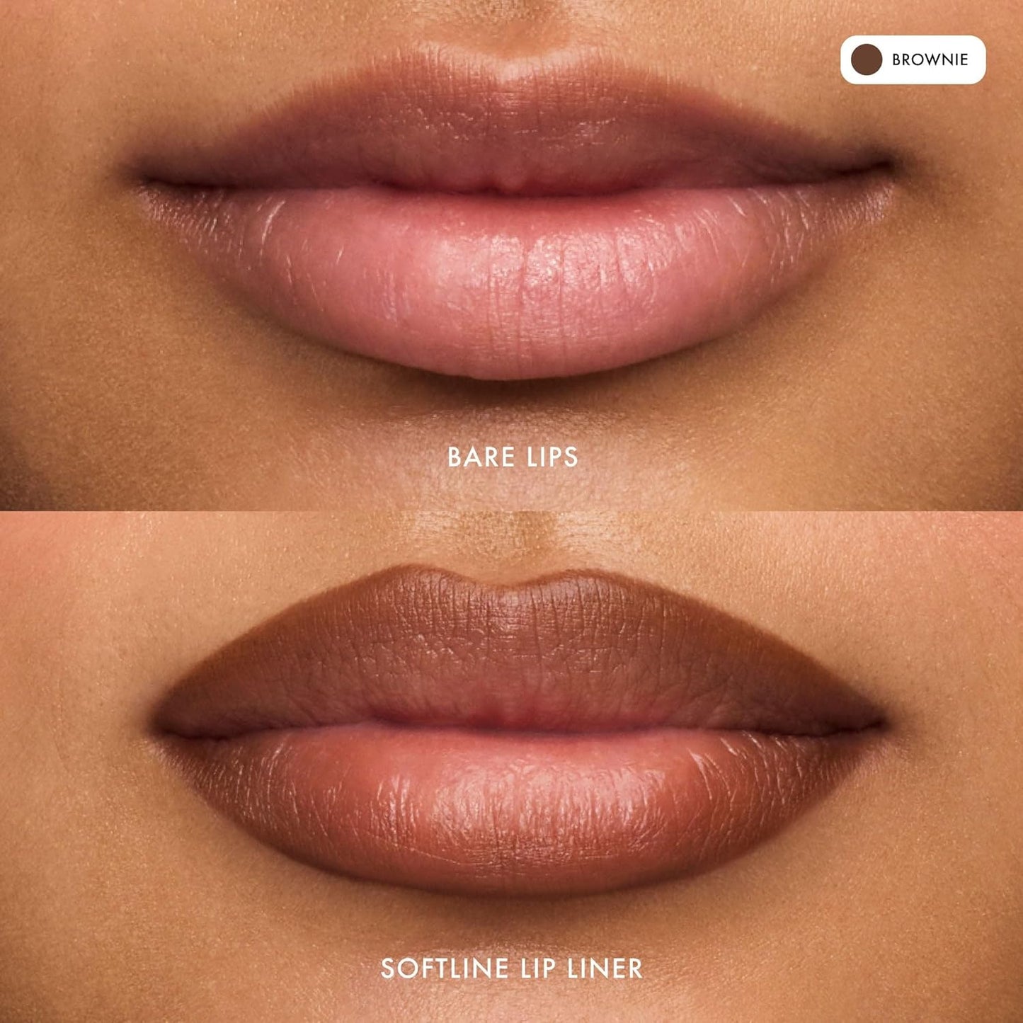 SoftLine Lip Liner Pencil - Creamy, Long-Lasting Matte Formula with Jojoba Oil | Brownie (1.02 g)