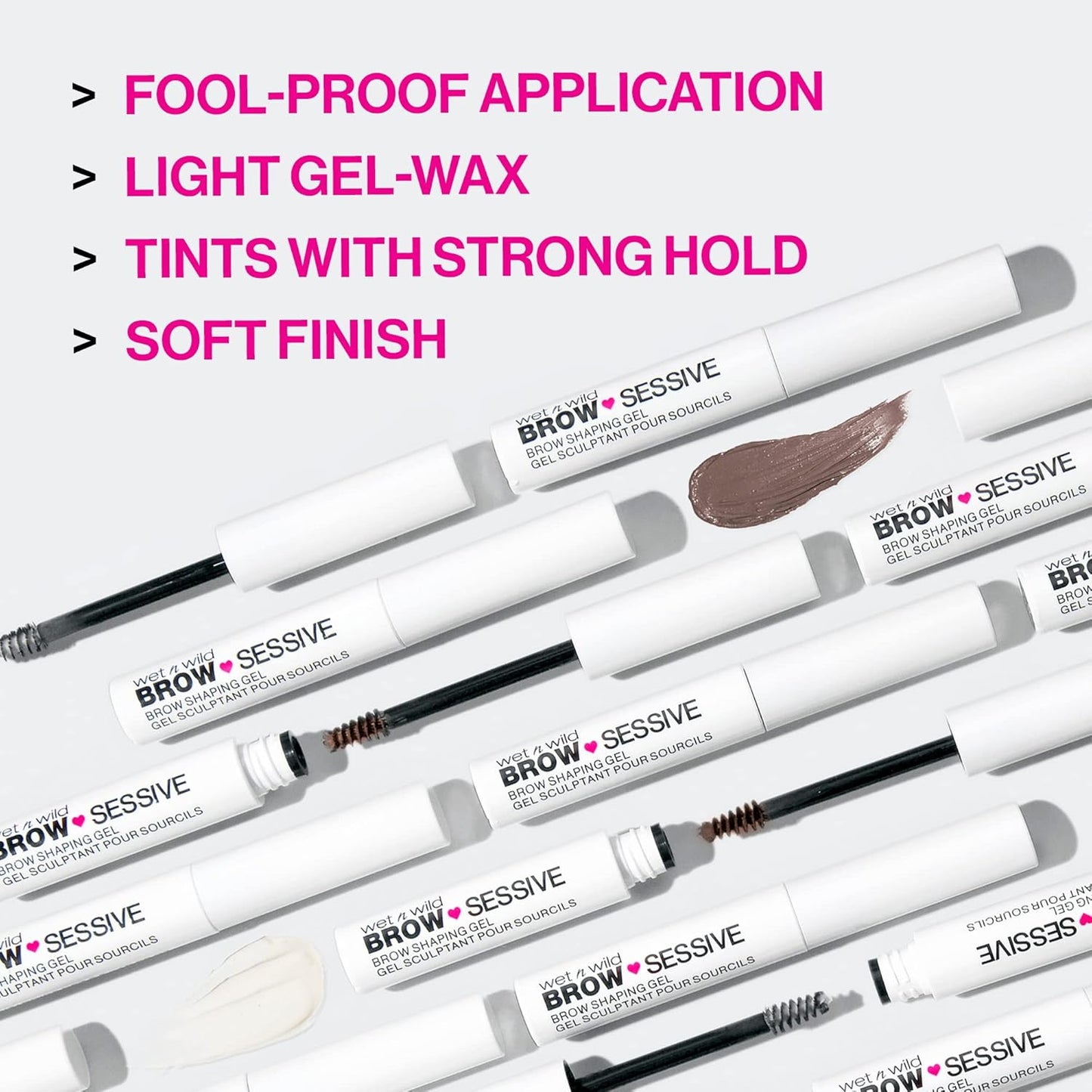 Wet n Wild Brow-Sessive Eyebrow Gel - Long-Lasting Brown Shaping Formula for Perfect Brows