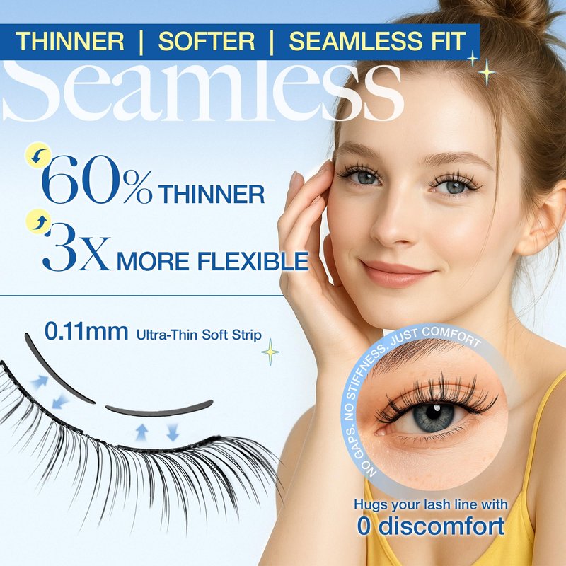 LASHVIEW Magnetic Eyelashes with Applicator Upgrade Soft Magnetic Eyelashes Natural Look Reusable No Glue or Eyeliner Needed Easy to Wear and Remove (RC25)