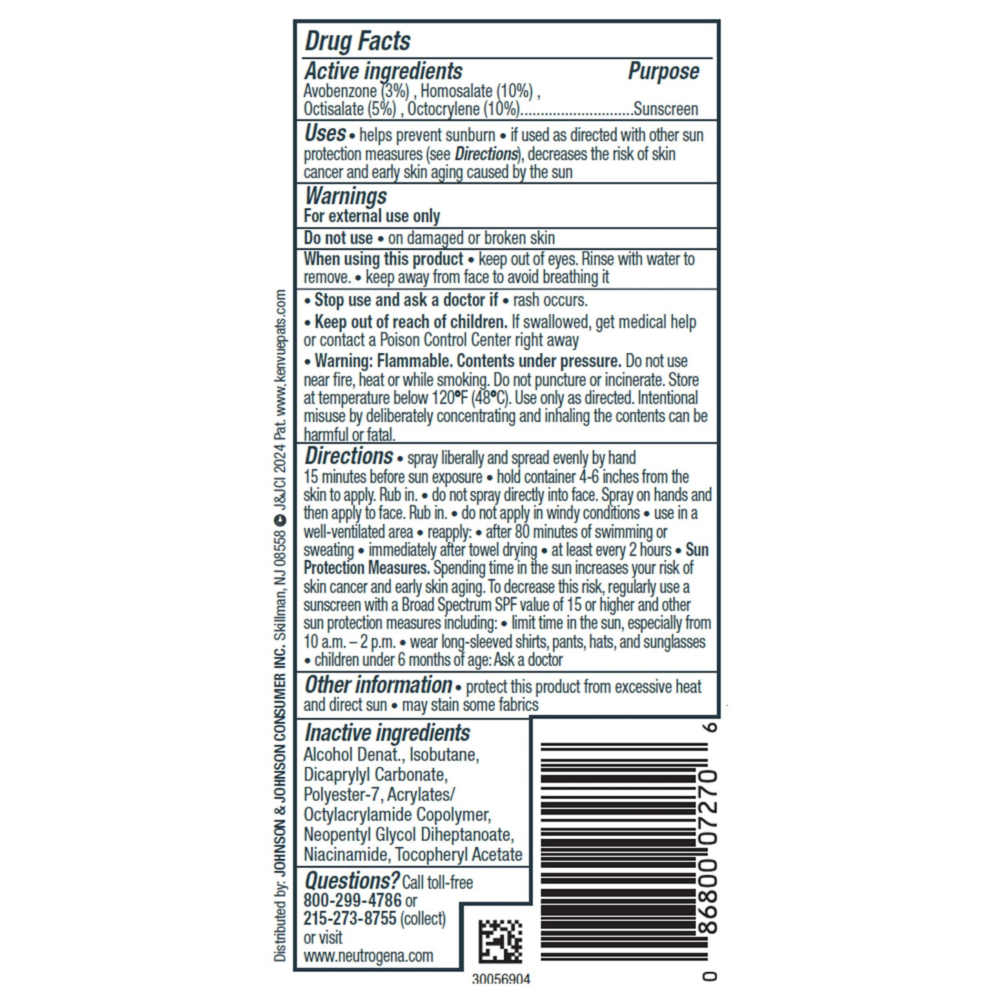 Neutrogena Clear Body SPF 50 Sunscreen Spray, Broad Spectrum UVA/UVB Sun Protection, Water-Resistant, Non-Comedogenic, Lightweight Body Sunscreen with Vitamin E & Niacinamide for Skin Care, 5 oz