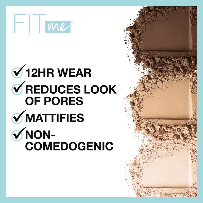 Maybelline Fit Me Matte + Poreless Pressed Face Powder Makeup & Setting Powder, True Beige, 1 Count