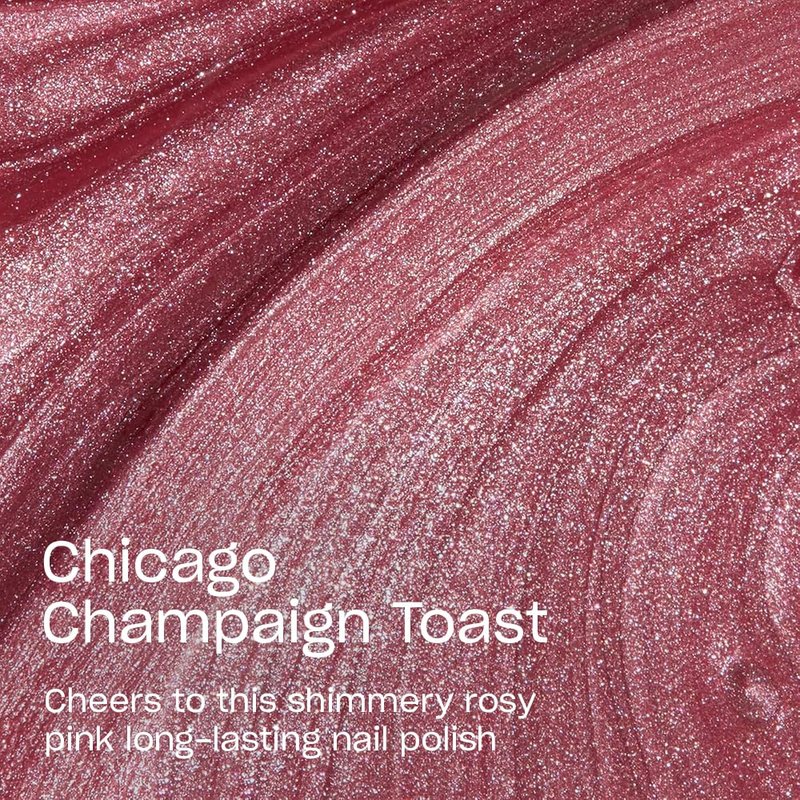 OPI Infinite Shine Chicago Champaign Toast | Opaque Dark Pink Pearl Long Wear Gel Like Nail Polish | Vegan, Long Lasting, Streak Free