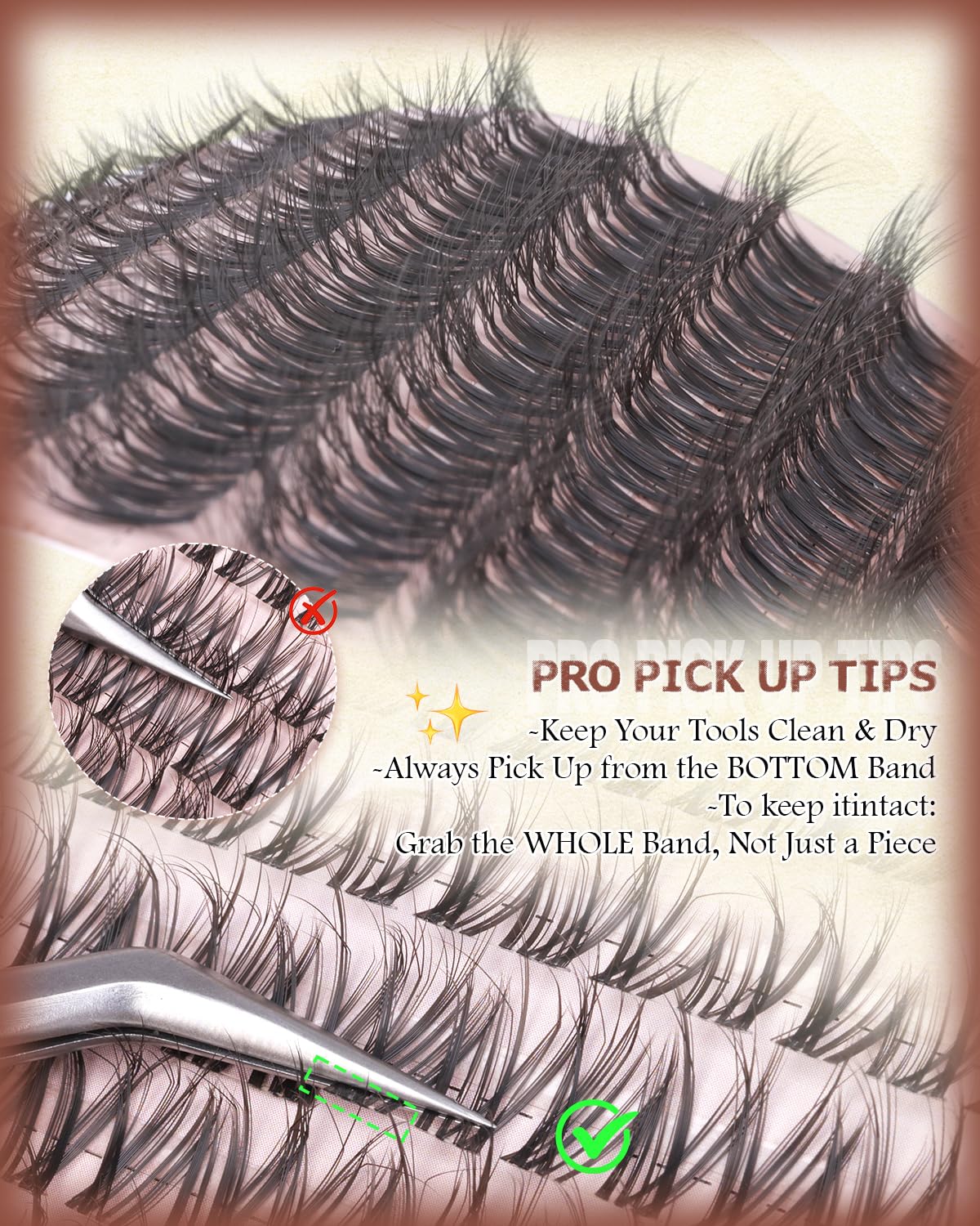 Skiennix Wispy Lash Clusters - Fluffy DD Curl Individual Eyelash Extensions | 10-16mm Natural Look