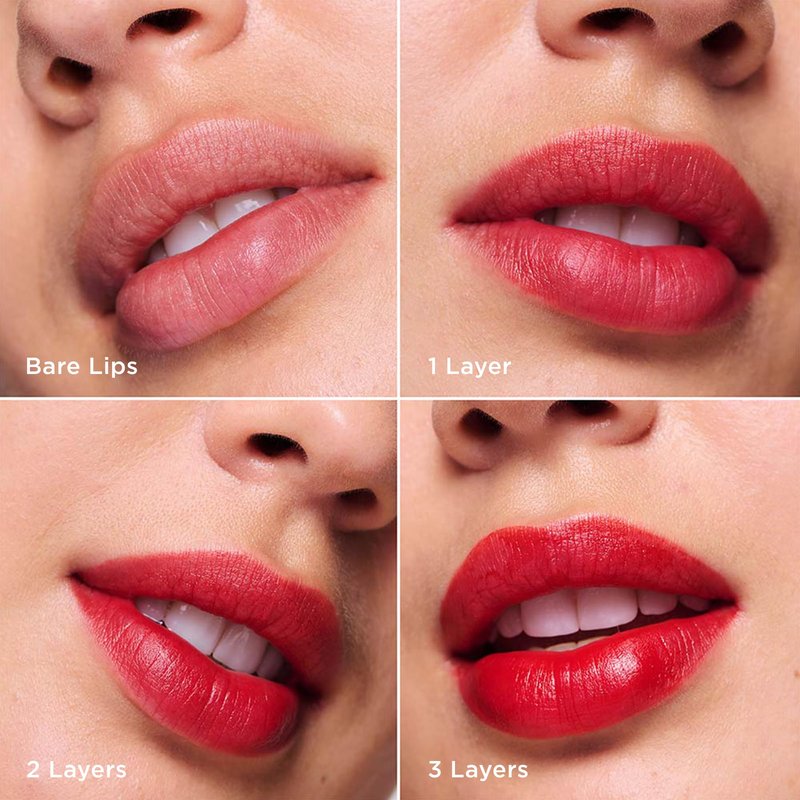 Clarins Water Lip Stain | Buildable Matte Finish | Kiss Proof, Transfer-Proof, Lightweight and Long Lasting | Contains Hyaluronic Acid | 0.2 Fluid Ounces, 03 Red Water