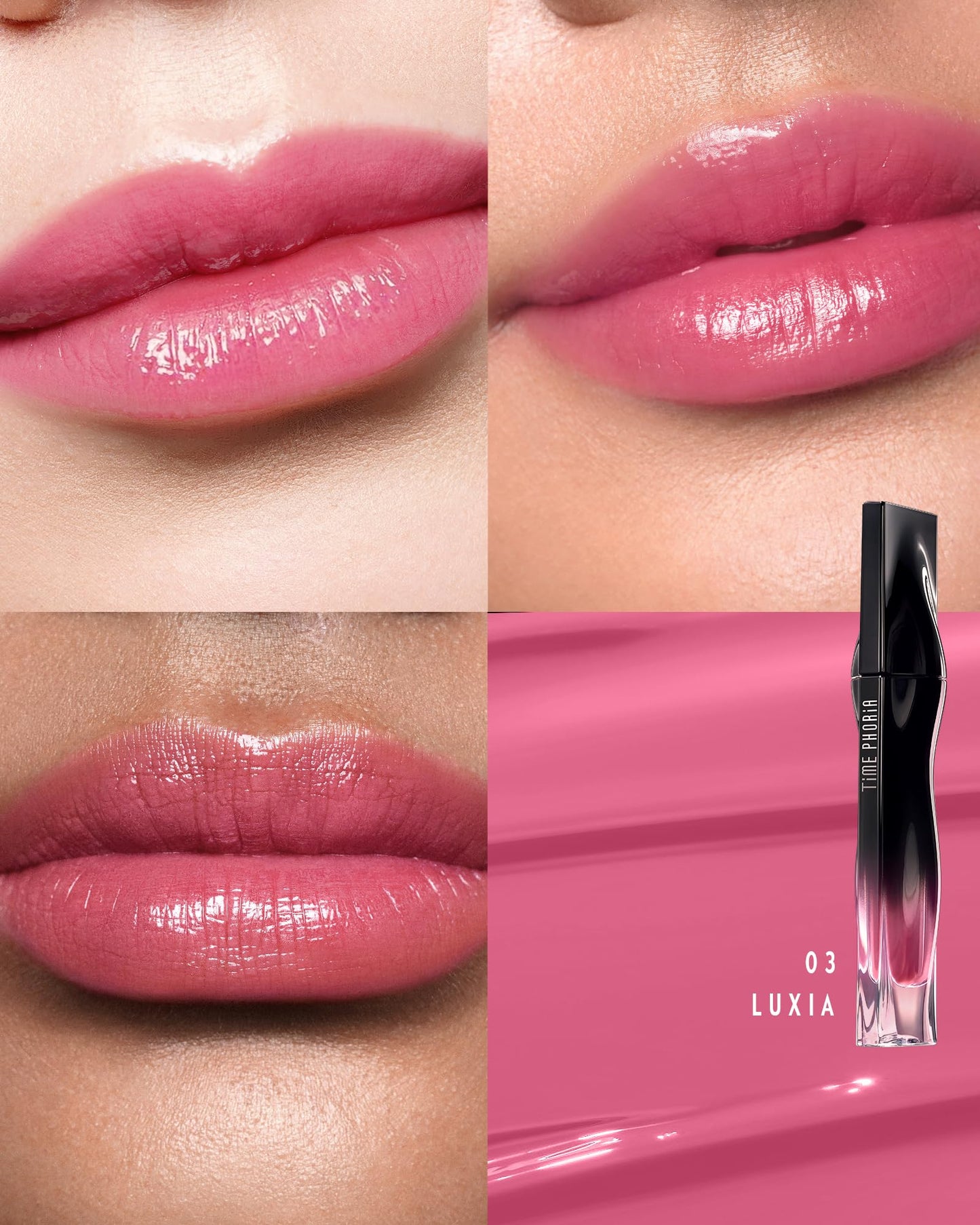 TIMEPHORIA Stellar Dust Lip Stain 03, Transfer-Proof & Smudge-Proof Lip Gloss, Cool Tone Pink Tinted Glossy Finish, High-Pigment Vibrant Color, Hydrating Lightweight Long-Lasting Lip Makeup for Women