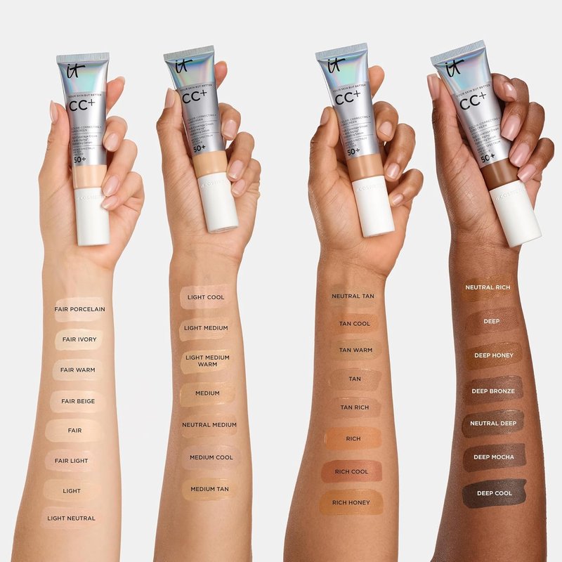 IT Cosmetics CC+ Cream - Natural Full Coverage Foundation With SPF 50+ | Anti-Aging Hydrating Serum, Lightweight 24H Wear