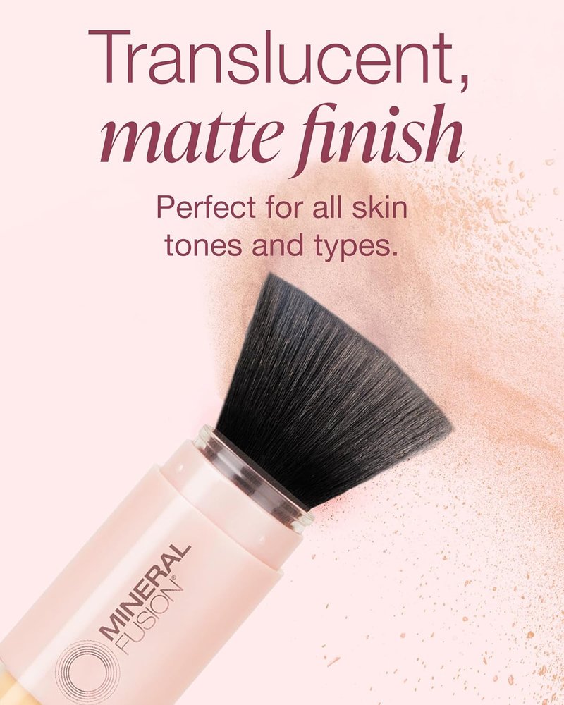 Mineral Fusion Brush-On Powder Sunscreen SPF 30 - Translucent Daily Face Protection | Hypoallergenic & Travel Friendly