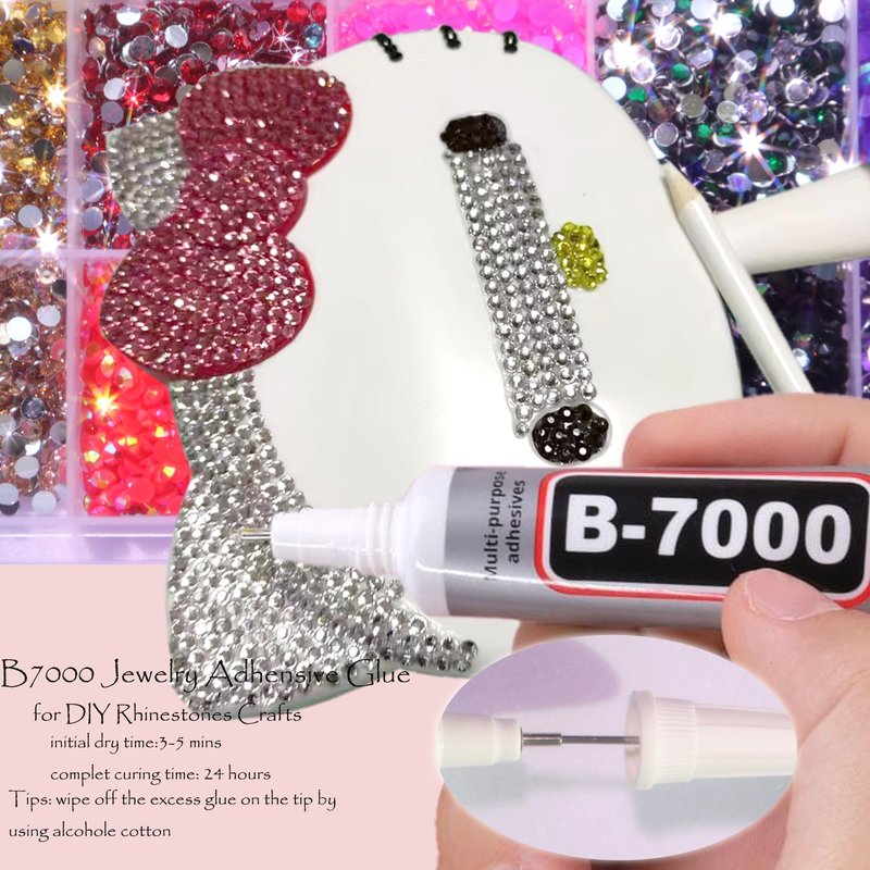 Rhinestones for Bedazzling Kit for Crafting Item, Bedazzled Gems Rhinestone Kit, Bedazzling Gems Flat Back Crafts, 28 Mixed 3mm Flatback Rhinestones Jewels for DIY Diamond Art Clothes Shoes Nail Art