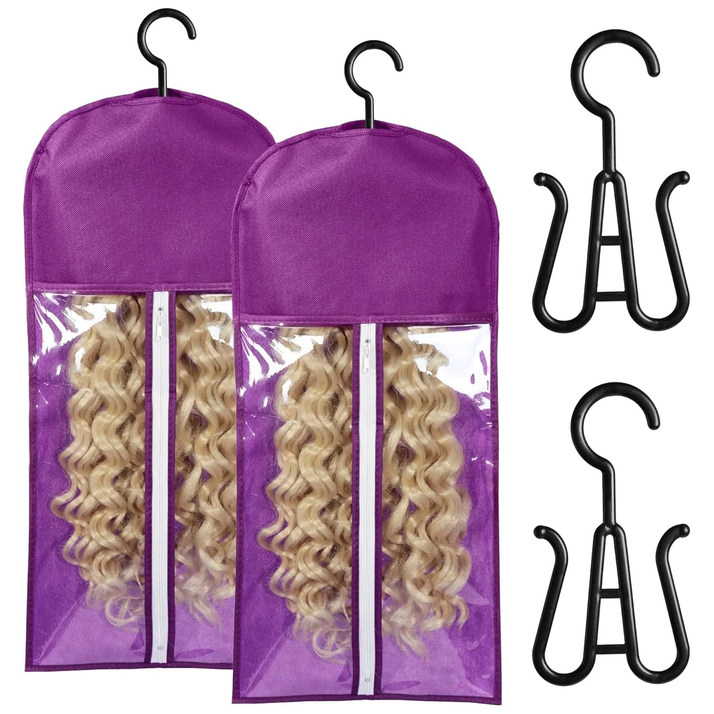 Wig Storage Bag - Dust-Proof Hanger for Multiple Wigs & Hair Extensions | Durable & Convenient Design