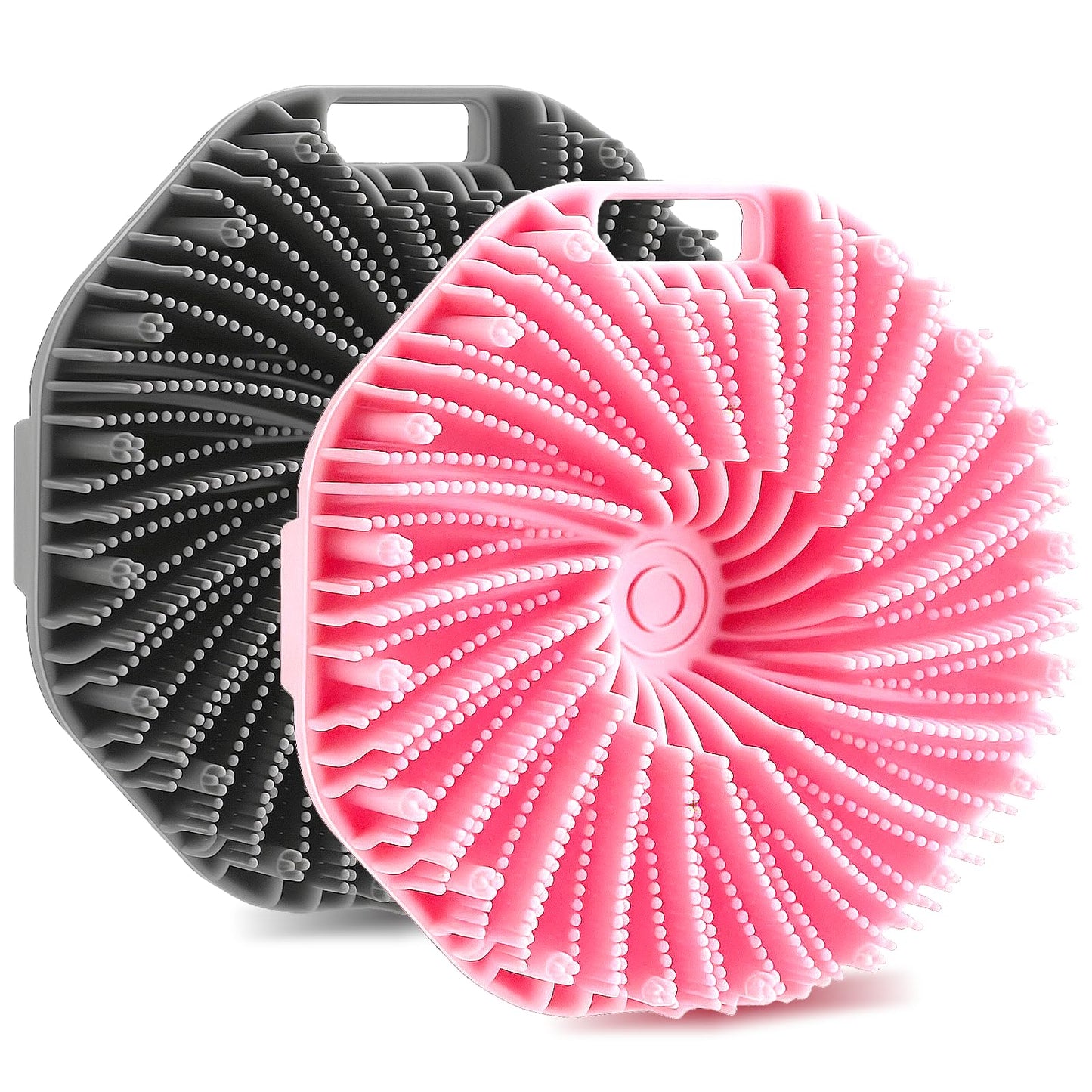 2Pcs Silicone Body Scrubber,Food-Grade Scrubbies for Body Gentle Exfoliation Anti Slip Grip,Silicone Loofah Silicones Shower Scrubber Silicones Body Brush,Shower Brush Suitable for All Skin Types