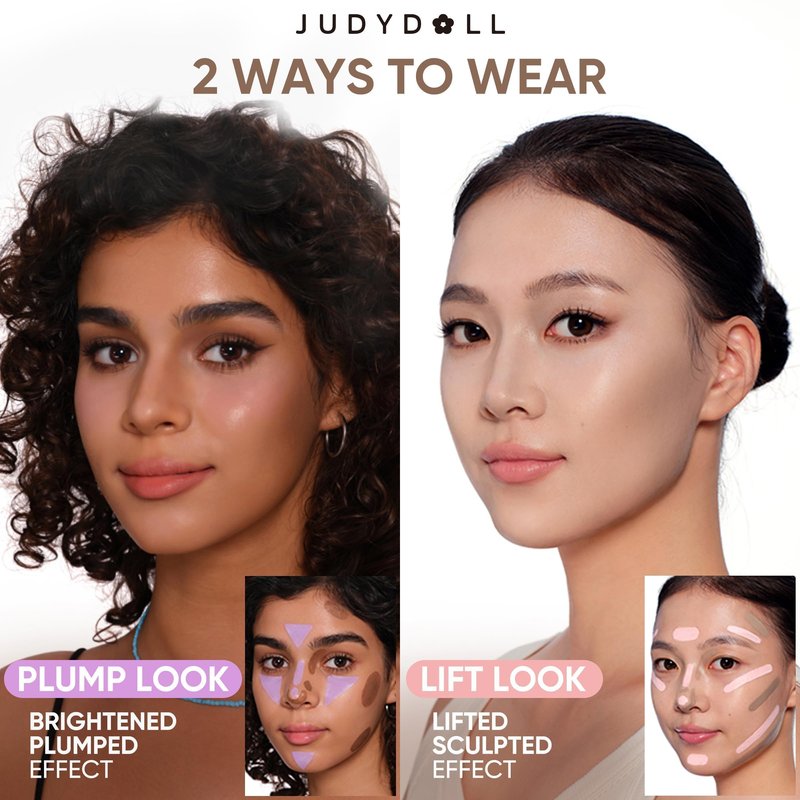 JUDYDOLL Liquid Contour & Under Eye Brightening,Highlighter, Buildable, Ultra-Blendable Contour, Face Contouring Liquid (05 Medium With Warm Undertones)