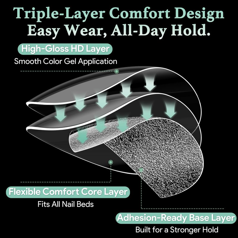 Leykosh Short Almond Nail Tips, 15 Sizes 240 PCS Clear Acrylic Soft Fake Nails Gel Nail Tips, Full Cover Pre-Shaped Matte Long Lasting Press on Nails Extension for DIY Beginners & Salon Manicure