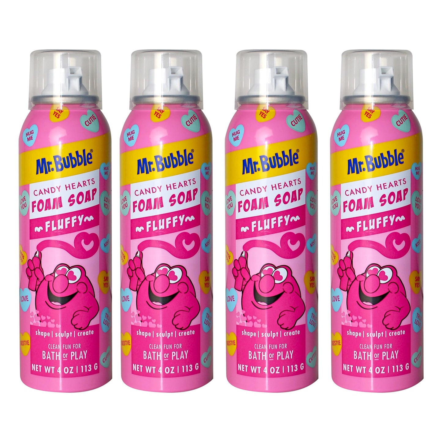 Mr. Bubble The Village Company Limited Edition Foam Soap, Strawberry Candy Scent, Cleans and Moisturizes, Paraben-Free, 4 oz, Pack of 4