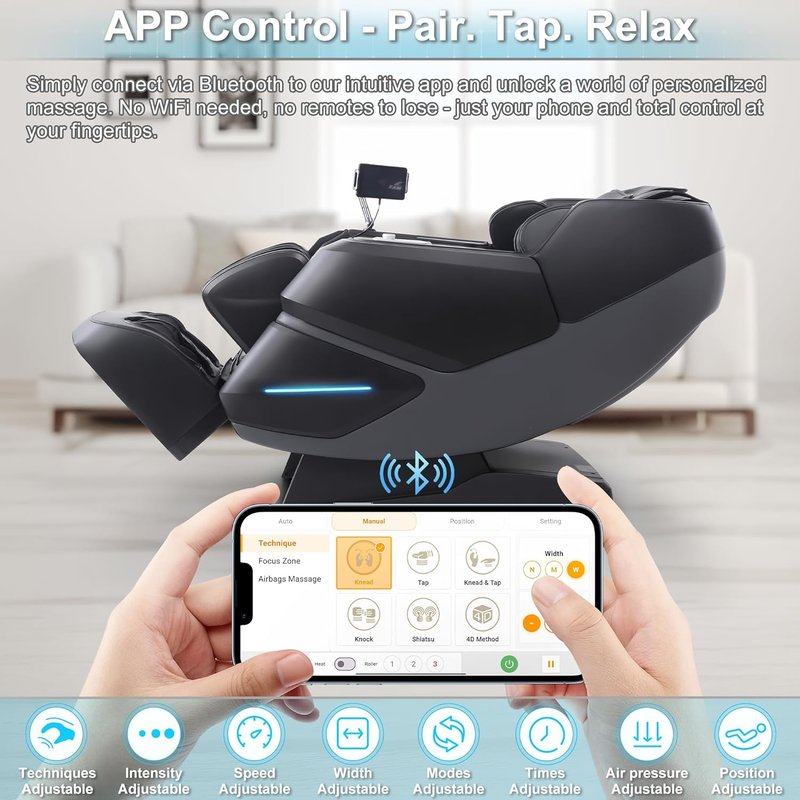 MassaMAX 2026 4D Massage Chair - Full Body Recliner with AI Voice Control & 27 Auto Modes | Zero Gravity & Heating Features