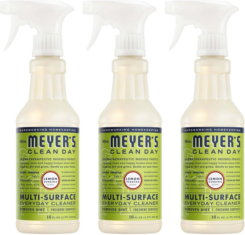 Mrs. Meyer's Clean Day All-Purpose Cleaner Spray - Cruelty-Free Lemon Verbena, 16 fl. oz | Pack of 3