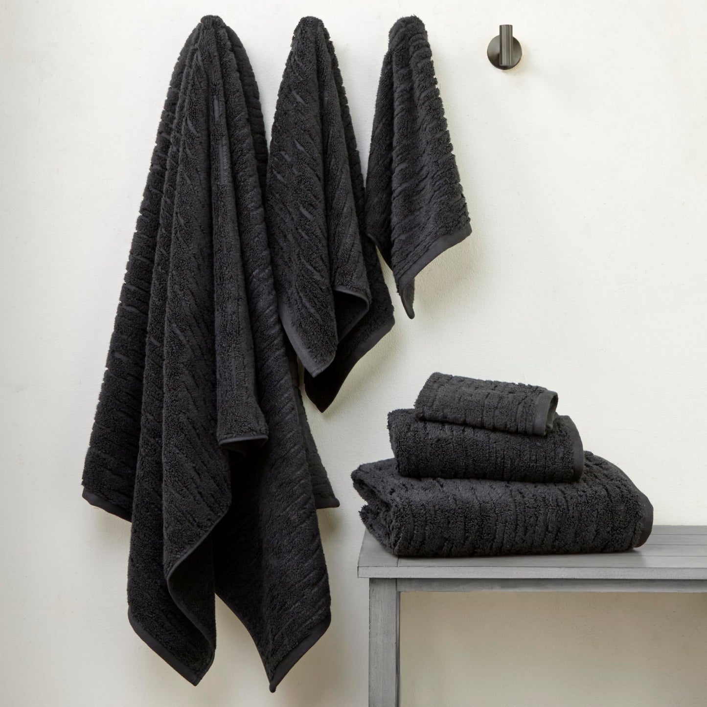 SKL Home CloudSoft 100% Cotton Luxury Bath Towel, 600 GSM, Ultra Plush & Absorbent, Slate