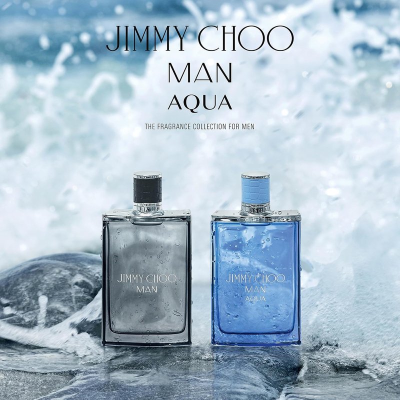 Jimmy Choo - Man Aqua Eau de Toilette - Fresh Fougere Marine Woody Fragrance - 3.3 oz