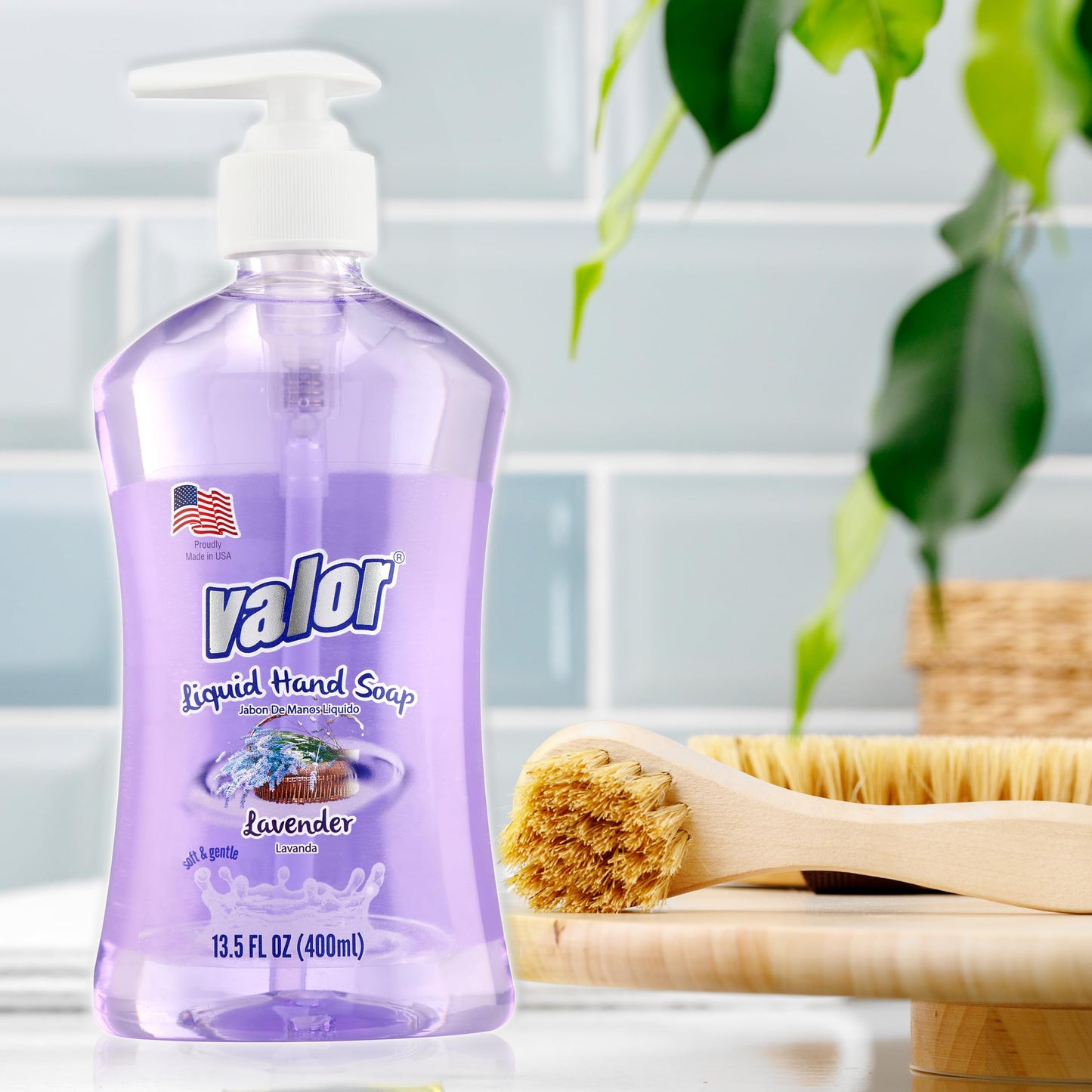 Valor Moisturizing Liquid Hand Soap, |Hand soap| Suitable for All Skin Types, Lavender Scent, 13.5 Fluid Ounces (Pack of 6)