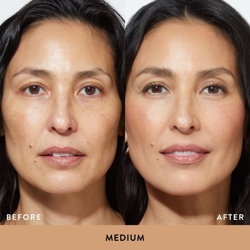 LAURA GELLER NEW YORK Better Than 'Block Skincare-Infused Serum Foundation SPF 50+ for Mature Women –03 Medium, Buildable Coverage – Niacinamide, Vitamins B5 & E – Lightweight, Radiant Finish