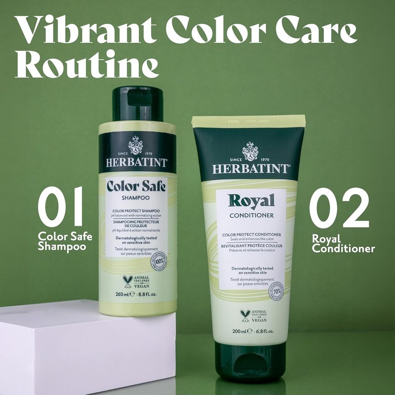 Herbatint Color Safe Shampoo for Color-Treated Hair - Aloe Vera Formula to Strengthen & Add Shine | 8.8 Fl Oz