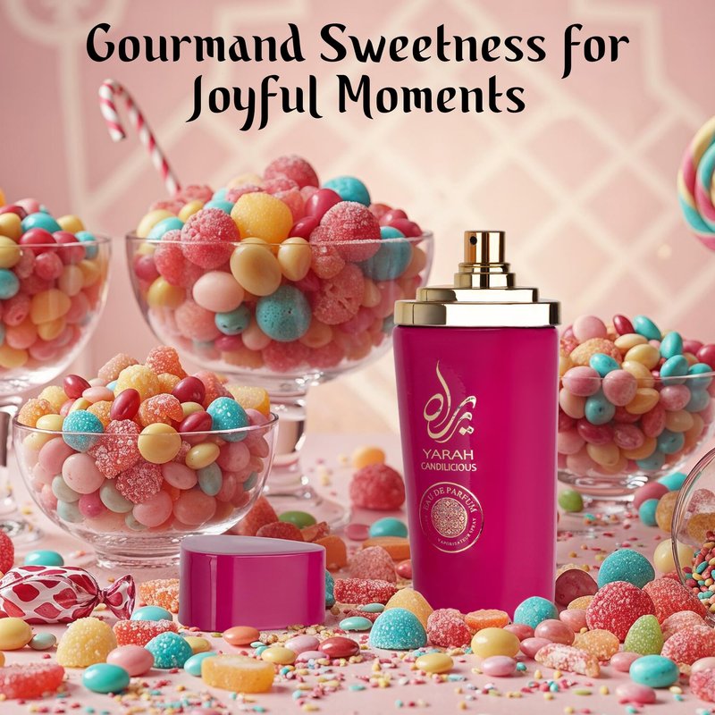 SAADAH Yarah Candilicious Eau De Parfum for Women 4.0 Fl.oz, 120ml Fruity Floral Gourmand Perfume, Sweet Strawberry Vanilla Cotton Candy, Gardenia Amber Musk, Long Lasting Luxury Fragrance