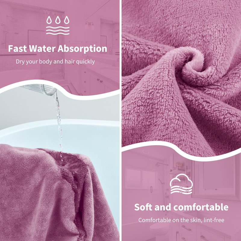 HJMJY Plus Size Towel Wrap with Hair Towel for Women(XL-3XL),Women Shower Wrap Spa Bathrobe Comfortable Bath Towels Body Wrap Adjustable + Hair Drying Towel,