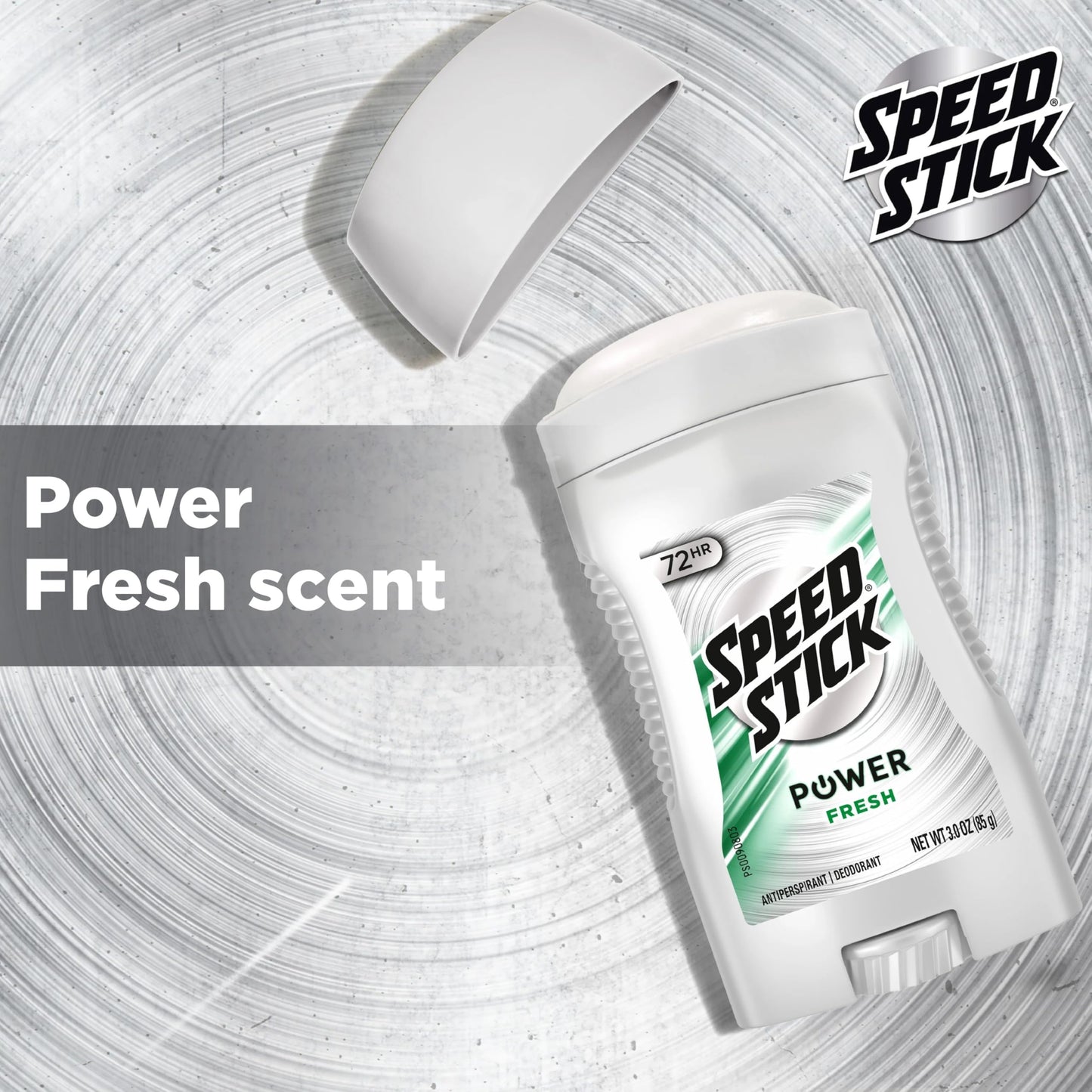 Speed Stick Power Antiperspirant Deodorant for Men, 72 HR Sweat & Odor Protection, Fresh Scent, 3.0 oz Stick (4 Pack)