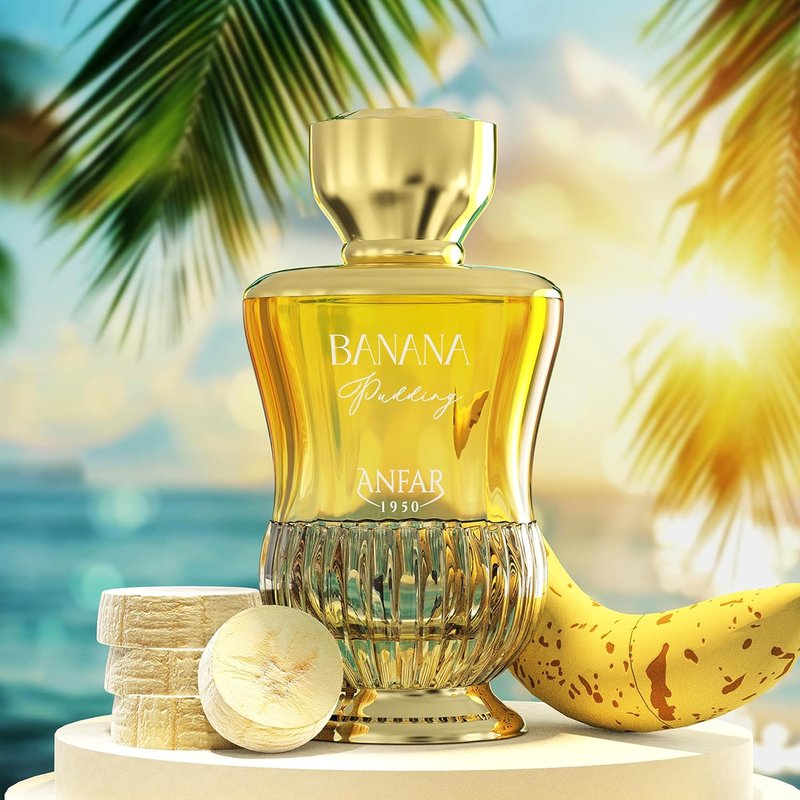 Anfar Banana Pudding Perfume for Women | Fruity Floral Fragrance with Banana, Pear & Jasmine - 3.4 oz