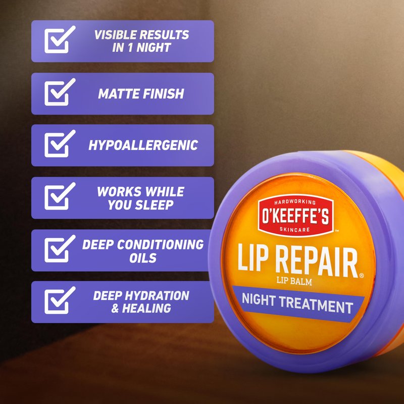 O'Keeffe's Night Treatment Combo Pack Including Working Hands Night Treatment Hand Cream, Healthy Feet Night Treatment Foot Cream and Lip Repair Night Treatment Lip Balm; Gift Idea