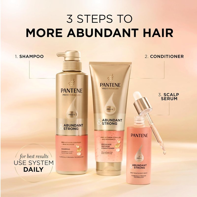 Pantene Abundant & Strong Conditioner - Strengthens Hair from Root to Tip | 8 oz