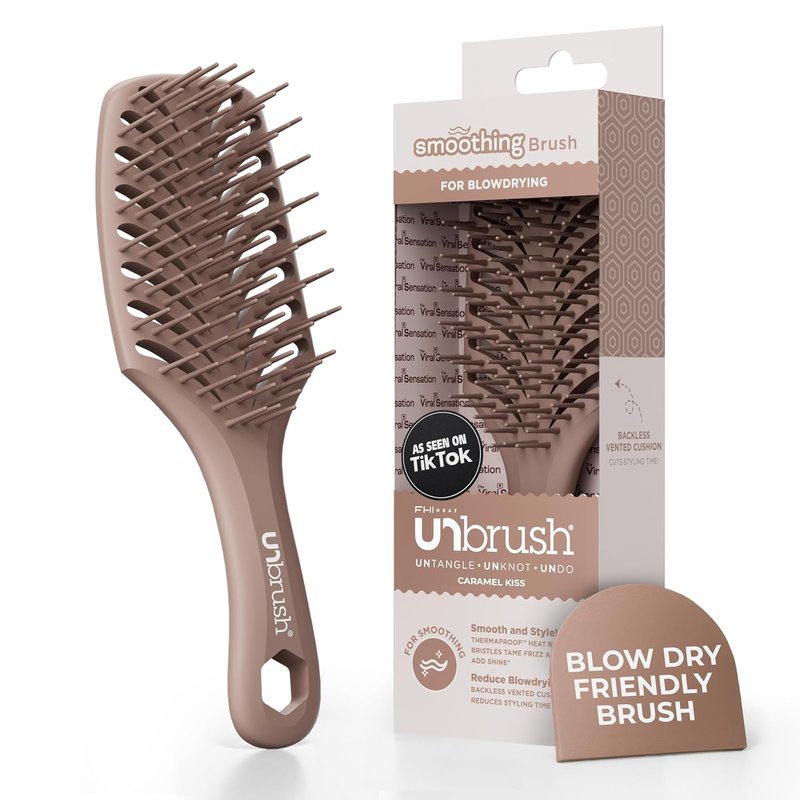 FHI Heat Detangling Smoothing Brush - Heat Resistant for Pain-Free Brushing on All Hair Types