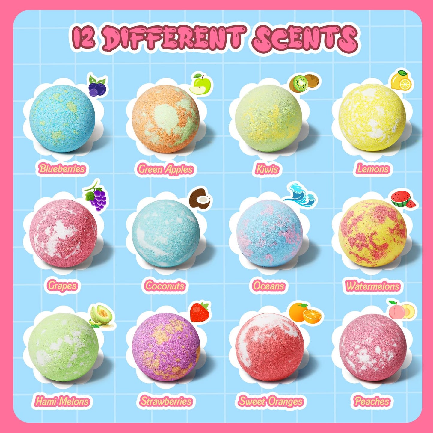 Unicorn Bath Bombs for Kids Girls with Bracelet Inside, 12pcs sanyi Easter Basket Stuffers Bubble Bath Toys Birthday Gifts for 4 5 6 7 8 Year Old Girl