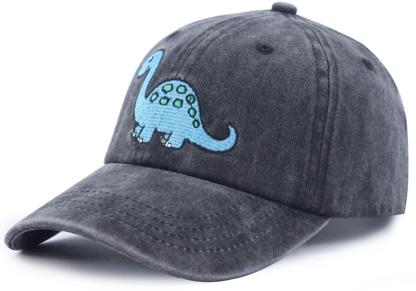 MANMESH HATT Stegosaurus Hat for Boys Girls, Cute Cotton Embroidered Dinosaur Decor Baseball Cap