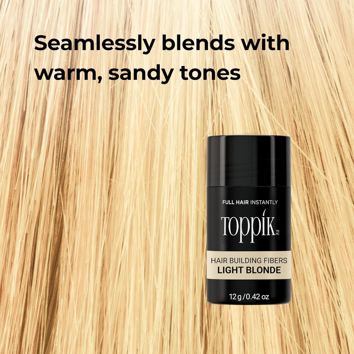 Toppik Hair Building Fibers, Fill In Fine or Thinning Hair Instantly Thicker, Fuller Looking Hair 9 Shades,4 size options