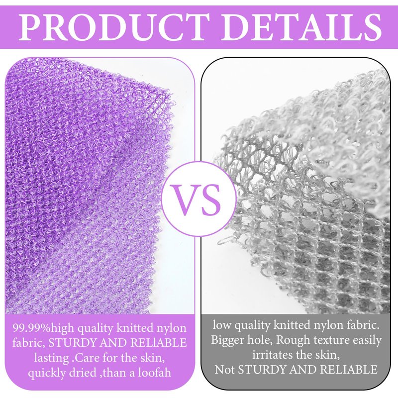 6 Pcs Bath Gloves for Shower Exfoliating, Deep Cleansing Body for Dead Skin Removal, Exfoliating Shower Bath Gloves Back Scrubber Set for Beauty Spa Massage Skin Shower Body Scrubber, Men Women