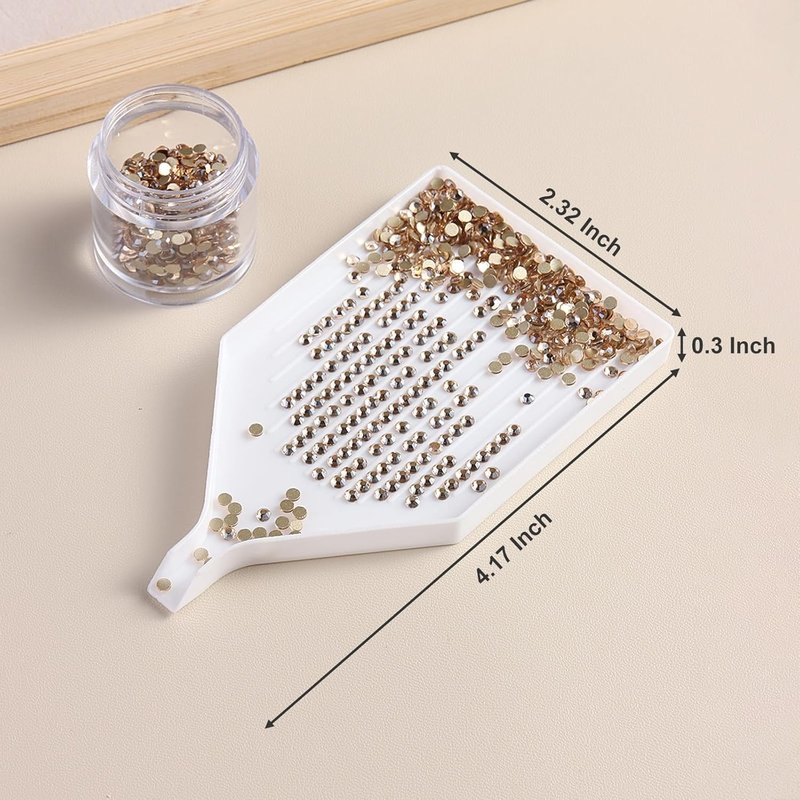 Rhinestone Diamond Painting Trays - 6Pcs Jewelry Bead Picker Plates for DIY Coaster Art & Crafts | Gem Sorting Tools