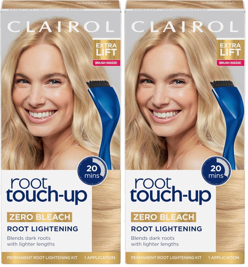 Clairol Root Touch-Up by Nice'n Easy Permanent Hair Dye, Extra Lift, Bleach Free Hair Color | Blends Dark Roots with Lighter Lengths in 20 Minutes | Pack of 1