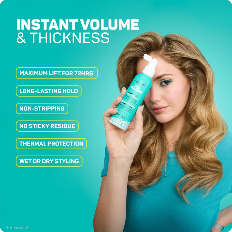Marc Anthony Big Volume Root Lifting Spray for Fine & Thin Hair - Lightweight Hair Volumizer & Thickening Hair Styling Spray with Maximum Hold for Bounce - Frizz-Free & Sulfate-Free Hair Care Products