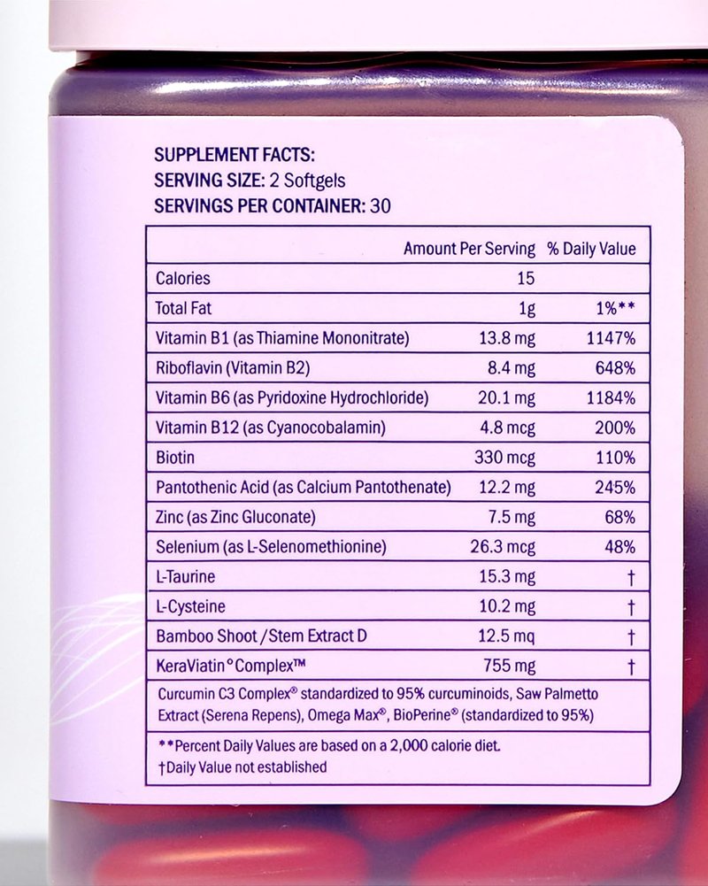 Keranique Hair & Scalp Supplements - Promote Strength and Growth with Biotin & Vital Nutrients | 30 Count