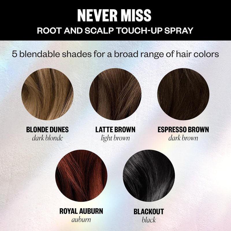 IGK NEVER MISS Root & Scalp Touch-Up Spray - Dark Blonde | Temporary Gray Coverage & Thinning Hair Solution | Waterproof & Sweat-Resistant | 2oz