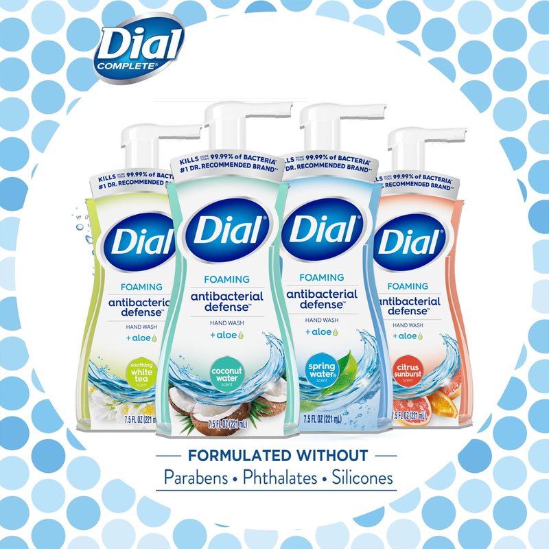 Dial Complete Foaming Anti-Bacterial Hand Wash Variety 4-Pack - Assorted Scents. 7.5 Oz Each
