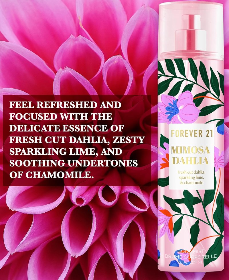Forever 21 Mimosa Dahlia Body Spray - Refreshing Fragrance, 8 Fl. Oz.
